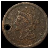 1851 Braided Hair Half Cent NICELY CIRCULATED