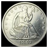 1847-O Silver Half Dollar CLOSELY UNCIRCULATED