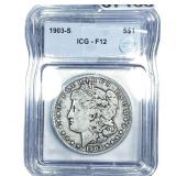 1903-S Morgan Silver Dollar ICG F12