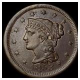 1853 Braided Hair Large Cent CLOSELY UNCIRCULATED