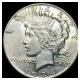 1934-S Silver Peace Dollar CLOSELY UNCIRCULATED