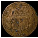 1870 Two-Cent Piece NICELY CIRCULATED