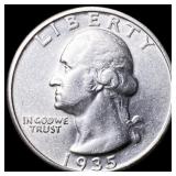 1935 Silver Washington Quarter CLOSELY UNCIRCULATE