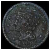 1844 Braided Hair Large Cent ABOUT UNCIRCULATED