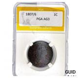 1807/6 Draped Bust Large Cent PGA AG3