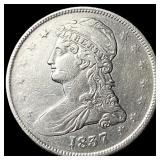 1837 Capped Bust Half Dollar NEARLY UNCIRCULATED