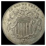 1873 Shield Nickel CLOSELY UNCIRCULATED