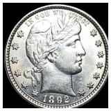 1892 Silver Barber Quarter UNCIRCULATED