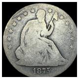 1875-CC Silver Half Dollar NICELY CIRCULATED