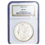 1882-S Morgan Silver Dollar NGC MS66