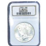 1923 Silver Peace Dollar NGC MS63