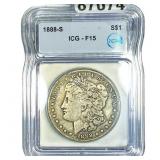 1888-S Morgan Silver Dollar ICG F15