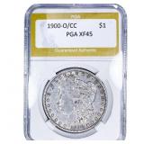 1900-O/CC Morgan Silver Dollar PGA XF45