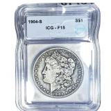 1904-S Morgan Silver Dollar ICG F15