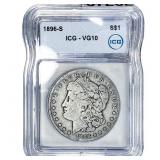 1896-S Morgan Silver Dollar ICG VG10