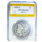 1899-O Morgan Silver Dollar PGA Genuine Micro O