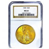 1925 $20 Gold Double Eagle NGC MS63