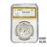 1904-S Morgan Silver Dollar PGA AU55