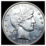 1909 Silver Barber Half Dollar CHOICE AU