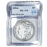1879-S Morgan Silver Dollar ICG F15