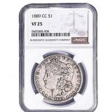 1889-CC Morgan Silver Dollar NGC VF25