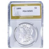 1886 Morgan Silver Dollar PGA MS65