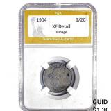 1904 Draped Bust Half Cent PGA XF Detail Damage