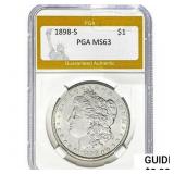 1898-S Morgan Silver Dollar PGA MS63