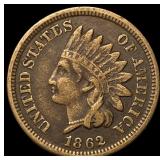 1862 Bronze Indian Head Cent NEARLY UNCIRCULATED