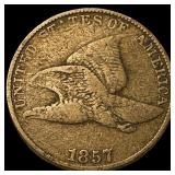 1857 Flying Eagle Cent ABOUT UNCIRCULATED