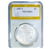 1887-S Morgan Silver Dollar PGA MS63