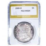 1900-O Morgan Silver Dollar PGA MS64