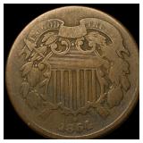 1864 Bronze Two-Cent Piece NICELY CIRCULATED