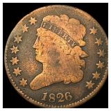 1826 Copper Half Cent LIGHTLY CIRCULATED