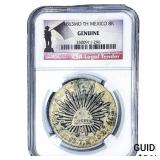 1863MO TH Mexico Silver 8 Reales NGC Genuine