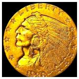 1928 Indian Head $2.5 Gold Quarter Eagle CLOSELY U