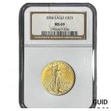 2004 1/10oz Gold Eagle $25 NGC MS69