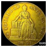 1851 Chile Gold 10 Pesos .4414 AGW