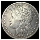 1891-CC Silver Morgan Dollar ABOUT UNCIRCULATED