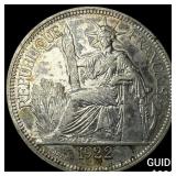 1922 French Indo-China .7813oz Silver Piastre