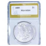 1889 Morgan Silver Dollar PGA MS64