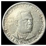 1951 Silver Half Dollar Booker T. Washington CLOSE
