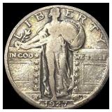 1927-S Silver Standing Liberty Quarter LIGHTLY CIR