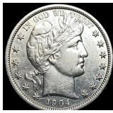 1904 Silver Half Dollar (Barber) CLOSELY UNCIRCULA
