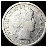 1895 Silver Barber Dime LIGHTLY CIRCULATED