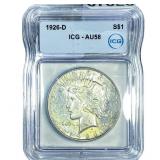 1926-D Silver Peace Dollar ICG AU58