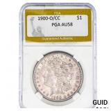 1900-O/CC Morgan Silver Dollar PGA AU58