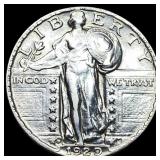 1929-D Silver Standing Liberty Quarter CLOSELY UNC