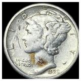 1928-S Silver Mercury Dime ABOUT UNCIRCULATED