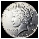 1934 Silver Peace Dollar UNCIRCULATED